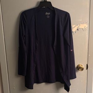 Bass Deep Blue Open Front Cardigan